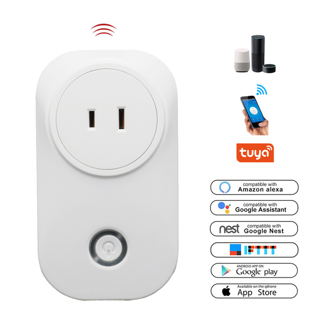 LEDEAST PA8-JA Voice Control Smart Plug WiFi Mini Smart Socket Works with Alexa & Google Home APP Remote Control & Timing
