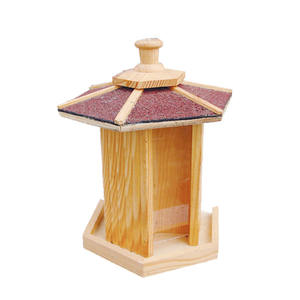 Chine usine écologique bois mangeoires à oiseaux trésors de jardin avec prix de gros asphalte bitume toit meilleure vente bols à oiseaux - Product Image 5