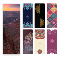 Tapis de yoga en PU phosphorescent, marqueurs d'alignement, matériau non toxique, tapis de yoga de nuit, étiquette personnalisée préférée