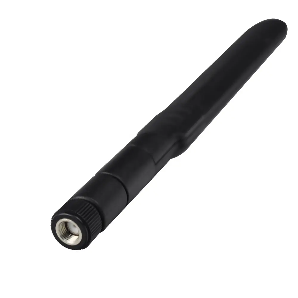 Rubber Antenna Wifi Antennas with SMA Male Connector 50mm Height White Black 2400 2483mhz 2dbi Jacket Color Material Origin Type
