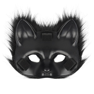 Conjunto de Máscara de Raposa Realista para Halloween com Cauda de Pelúcia, Acessórios de Cosplay de Animais Feitos à Mão, Luvas de Tecido e Acessórios - Product Image 2