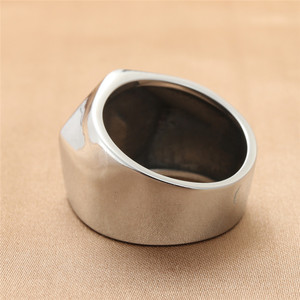Anillo de estrella de cinco puntas de acero de titanio para hombre, diseño geométrico, color plateado, estilo punk, regalo de joyería 213004 - Product Image 3