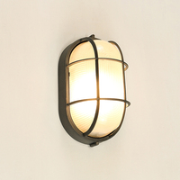 Applique murale LED nautique IP65 E27 pour extérieur, luminaire de jardin étanche, applique murale ronde ou ovale