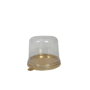 Boîte à pâtisserie individuelle en PET, emballage plastique doré exquis pour friandises après le dîner, emballage individuel jetable pour dessert mille-feuille - Product Image 2