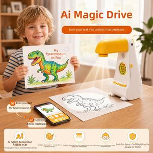 Proyector de dibujo Doodle Beam T100 para niños, juguete educativo con luces y plantillas, de 3 a 6 años - Product Image 4
