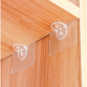 No-drill <b>shelf</b> support fastener, <b>shelf</b> bracket nails, nail-free adhesive support for wardrobes and cabinets, <b>shelf</b> triangular - Product Image 2