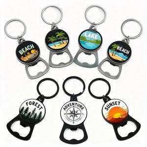 Porte-clés décapsuleur personnalisé en alliage de zinc émaillé avec logo, pour bouteille de bière, moulé sur mesure - Product Image 1