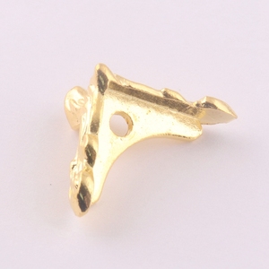 Pequeno ouro liga metal borda pés protetores canto protetor de madeira porta-jóias - Product Image 4