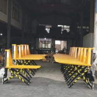 Promotion : Chariot élévateur à ciseaux hydraulique mobile en acier de 1500 kg, type plateforme, pour 4 personnes, 0.25