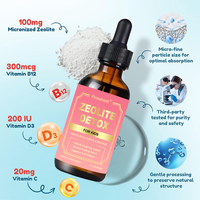 Complément Liquide Détoxifiant en Gouttes de Zéolite Micronisée Végétalienne Sans Sucre pour Enfants, Marque Privée OEM, avec Vitamines B12, D3 et C