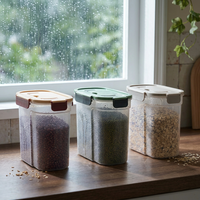 Pot de stockage hermétique pour céréales avec logo personnalisé et impression sérigraphiée, conteneur en PP scellé pour les acheteurs de marques de cuisine