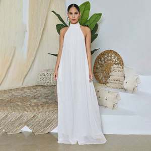 Combinaison ample sans dos en mousseline de soie décontractée pour femmes, nouvelle collection transfrontalière populaire d'OuYaan - Product Image 1