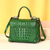 Sac à main femme en similicuir gaufré effet os de crocodile, sac à bandoulière multifonctionnel, sac à main pour femme