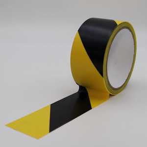 Ruban de signalisation de sol en PVC simple face noir et jaune, autocollant sensible à la pression pour cour, bande de signalisation de passage piétonnier, modèle de ruban de précaution - Product Image 4