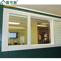 Lukliving - Fenêtre à persiennes ventilées en alliage d'aluminium moderne, grilles en verre, fonction invisible, tailles et couleurs personnalisables