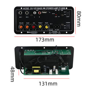 ZYD9088ミニハイファイアンプボードBT TFカードUSBインターフェイス30-120W 4オーム40Wスピーカー110V-220V-12V-24Vオーディオアンプモジュール - Product Image 3