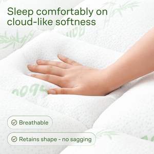 <span class=keywords><strong>Surmatelas</strong></span> matelassé en bambou sur mesure, <span class=keywords><strong>ultra</strong></span> doux, rafraîchissant naturellement, certifié OEKO-TEX, taille Queen, pour lit chaud - Product Image 3
