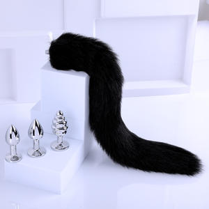 ปลั๊กก้นหางจิ้งจอกแบบถอดได้ ชุดอุปกรณ์โรแมนติกสำหรับผู้ใหญ่ ของเล่นเสริมสร้างความสัมพันธ์สำหรับคู่รัก อุปกรณ์เสริมสำหรับการเล่นที่แสนสบายและใกล้ชิด - Product Image 1