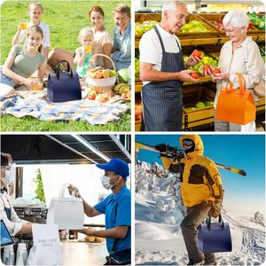 Термосумка для доставки еды на вынос с индивидуальным дизайном, изолированная сумка-холодильник для еды на вынос, сумка-тоут для доставки и покупок - Product Image 5