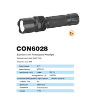 Lampe torche anti-explosion étanche IP68, lampe à main LED rechargeable pour l'éclairage de sécurité dans les usines chimiques et les mines