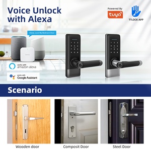 Liliwise Tuya Ttlock Smart Handle <b>Lock</b> Card Code FingerPrint <b>Lock</b> BLE Wifi Smart Digital Door <b>Lock</b> for Airbnb Apartment Project - Product Image 4