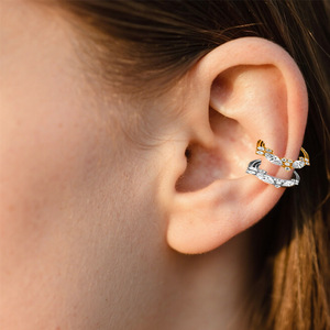 Anneau de nez en titane en forme de cœur avec zircone sertie pour piercing, bijoux unisexe, mode soirée - Product Image 4
