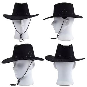 Sombrero Fedora Unisex de alta calidad, sombreros de Jazz de Color sólido, sombrero de poliéster elegante informal personalizado con patrón liso de ala ancha para fiestas - Product Image 1