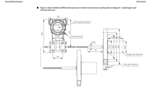 Remote Seal Differential Pressure <b>Sensor</b> Diaphragm Chamber Stainless Steel IP65 Silicone <b>Oil</b> Fill for Chemical Industry 4-20mA - Product Image 4