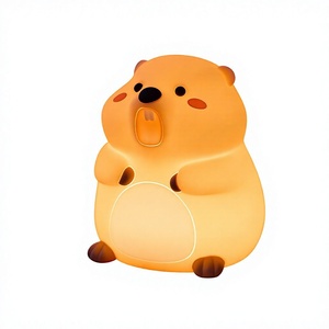 Cross-border Best-selling Marmot Cartoon Design Silicone LED Night <strong>Light</strong> <strong>Table</strong> Lamp Built-in Battery Adjustable Brightness - Product Image 1
