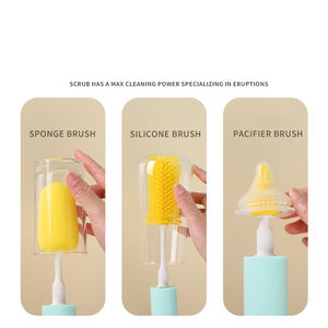 Nettoyeur de bouteille de lait électrique de haute qualité pour bébé avec brosse en silicone pour le nettoyage de bouteille d'eau brosse de bouteille en silicone à long manche - Product Image 3