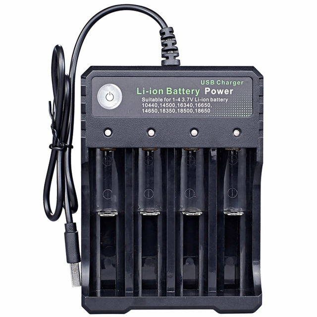 Universal 4 Slot Li-ion Battery Charger for 18650 and 26650 Battery