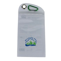 Pochette personnalisée en PVC recyclable avec fermeture éclair, enduite anti-UV, pour l'emballage de bouteilles d'eau et de serviettes rafraîchissantes