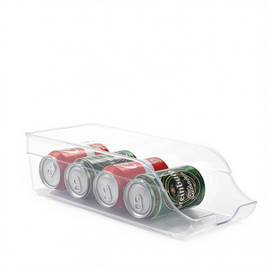 <b>Plastic</b> <b>Storage</b> Box Clear Stackable Organizer For Cans And Bottles Kitchen Pantry Use - Product Image 2