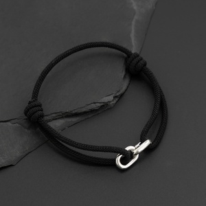 Pulsera de Cuerda de Milán Ajustable con Dijes para Hombre, Estilo Minimalista, para Uso Diario, Joyería de Moda, Accesorios - Product Image 4
