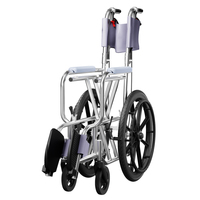 Cansera 228 Chaise de douche et de toilette 3-en-1 imperméable, fauteuil roulant en aluminium anti-corrosion, roues solides de 16 pouces, siège en cuir avec toilette extractible