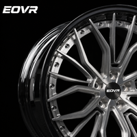 Rines Forjados EVOR, Rines Personalizados con Borde Pulido y Cara Cepillada, 20 22 24 26 Pulgadas, 5x130 5x114.3 5x120, para Autos de Pasajeros de Lujo