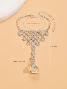 Новое модное кольцо с бриллиантом, одна цепочка, Латинская танцевальная цепочка на спине
