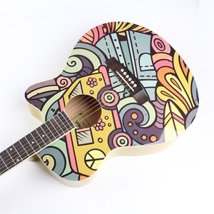 <span class=keywords><strong>Chitarra</strong></span> Acustica Folk Caravan Music 4050 <span class=keywords><strong>C</strong></span> in Legno di Tiglio Blu Texturizzato - Product Image 5