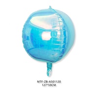 MTF Vente en gros de ballons de fête d'anniversaire ronds de 50 pouces, ballons colorés à l'hélium, ballons géants 3D, ballons en feuille d'aluminium 3D