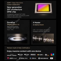 Projecteur laser triple couleur XGIMI X50 Ultra Max 4k, zoom optique 2x, Dolby Vision 7000CVIA, vidéo 3D pour projecteur de cinéma maison