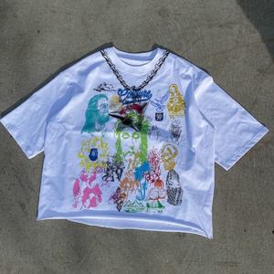 Camiseta Corta Holgada de Estilo Vintage con Hombros Caídos, 100% Algodón, Tejida, Ecológica, con Logotipo Personalizado, Impresión Digital y Dobladillo Cortado - Product Image 2