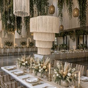 Nouvelle Arrivée <span class=keywords><strong>Rideau</strong></span> de <span class=keywords><strong>Plafond</strong></span> Macramé pour Mariage, Rideaux en Coton de Haute Qualité, Décoration de <span class=keywords><strong>Plafond</strong></span> LED pour Mariage - Product Image 1