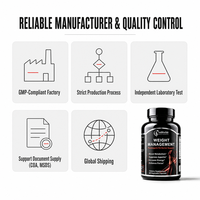 Capsules de complément alimentaire naturel pour la gestion du poids et la combustion des graisses, favorisant le métabolisme et la santé intestinale, marque privée OEM/ODM