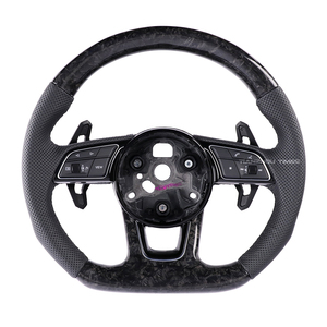 Volant en cuir en fibre de carbone forgé B9 M Sport LED Compatible avec audi A4 S4 RS4 A5 S5 RS5 - Product Image 3