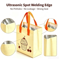 Sac non tissé à ouverture supérieure, thermosoudé par ultrasons, en stock, pour pizza