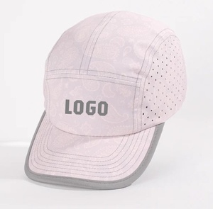 <span class=keywords><strong>Gorras</strong></span> OEM para correr con correa ajustable Cierre trasero 100% Nylon Cachemira Serigrafía Ligera 5 paneles Sprinters Camp Cap - Product Image 1