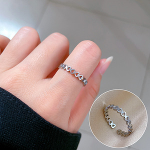 <span class=keywords><strong>Bague</strong></span> disco en acier titane pleine alliage, style minimaliste vent froid, pour hommes et femmes, tendance INS, personnalité simple et mode - Product Image 4