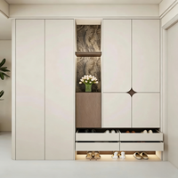 Meuble à chaussures modulaire en bois moderne personnalisé, 6 niveaux de rangement, capacité de plusieurs dizaines de paires de chaussures, garde l'entrée bien rangée, montage facile