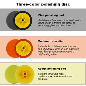 Éponge de polissage <span class=keywords><strong>plate</strong></span> pour voiture de 6 pouces, en forme de roue, tampon de polissage en mousse pour le detailing automobile avec support M14, fabriqué en Chine - Product Image 3