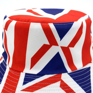 Custom Sublimation Cartoon 100% Cotton Bucket <b>Hat</b> for Men Women White Outdoor Beach Fishing Cap Unique Argyle Leaf Patterns Logo - Product Image 5